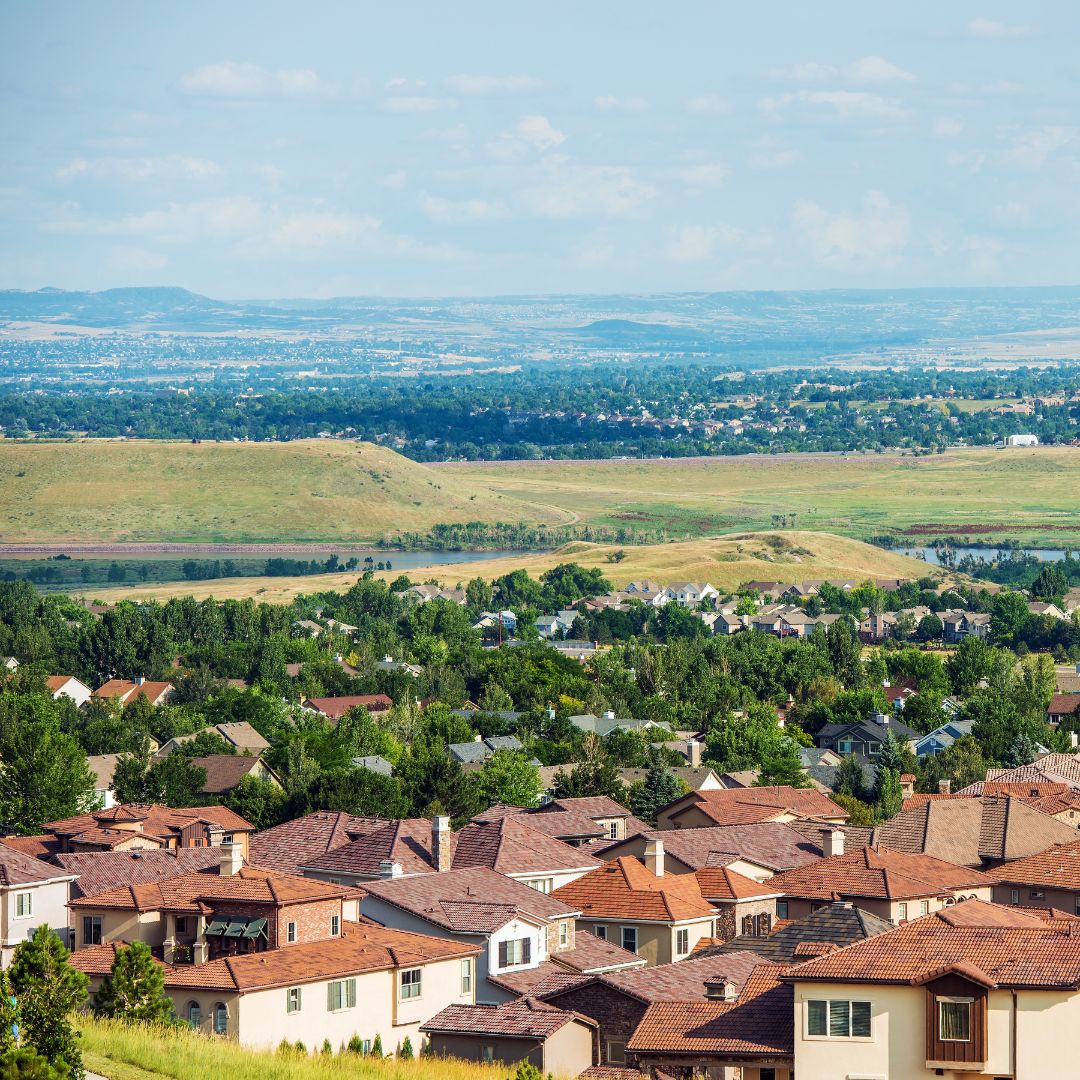 Aerial view of Colorado landscape